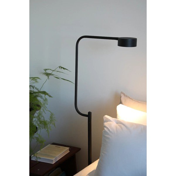 Czarna lampa stojąca LED ze ściemniaczem i metalowym kloszem (wysokość 130 cm) Hugo – Markslöjd-image-2