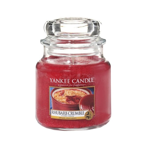 Świeca zapachowa Yankee Candle Ciasto Rabarbaru , czas palenia 65–90 godzin
