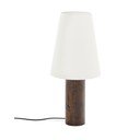 Biała/w ciemnym naturalnym kolorze lampa stojąca z tekstylnym kloszem (wysokość 110 cm) Marga – Kave Home