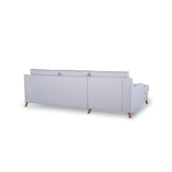 Jasnoszara sofa z szezlongiem po lewej stronie Scandic Lewis-image-1