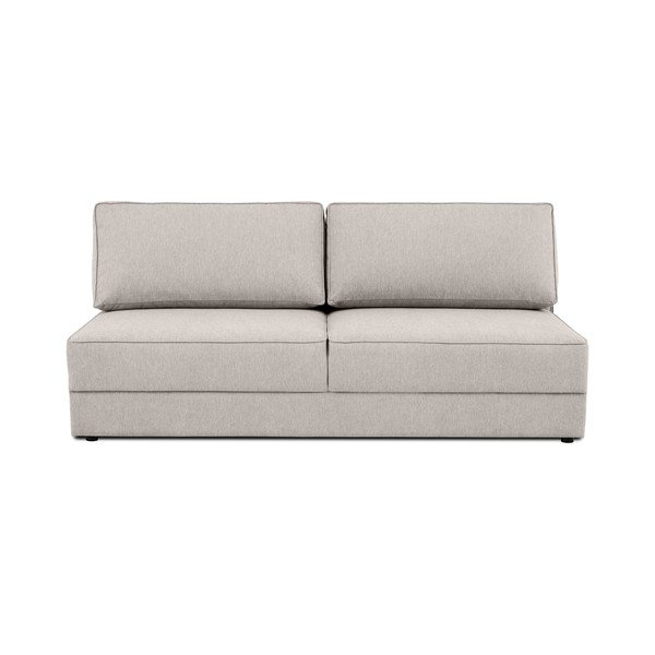 Beżowa rozkładana sofa ze schowkiem 202 cm Dora – Scandic