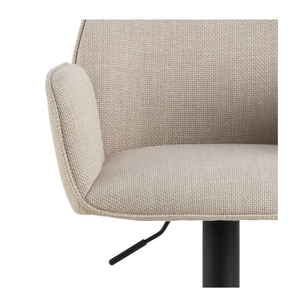 Beżowy hoker z regulowaną wysokością/z podłokietnikami (wysokość siedziska 85 cm) Glenda – Actona-image-3