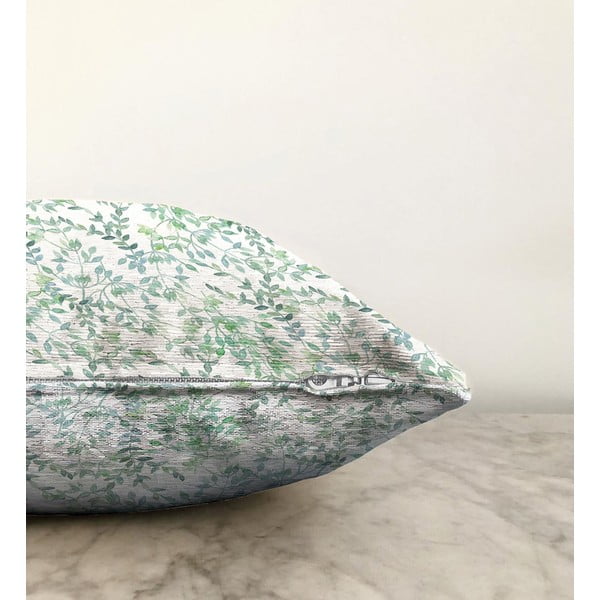 Beżowo-zielona poszewka na poduszkę z domieszką bawełny Minimalist Cushion Covers Twiggy, 55x55 cm-image-1