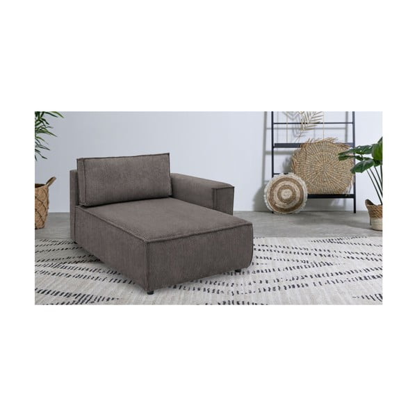 Jasnobrązowy sztruksowy moduł sofy (prawostronny) Nihad modular – Bobochic Paris-image-1