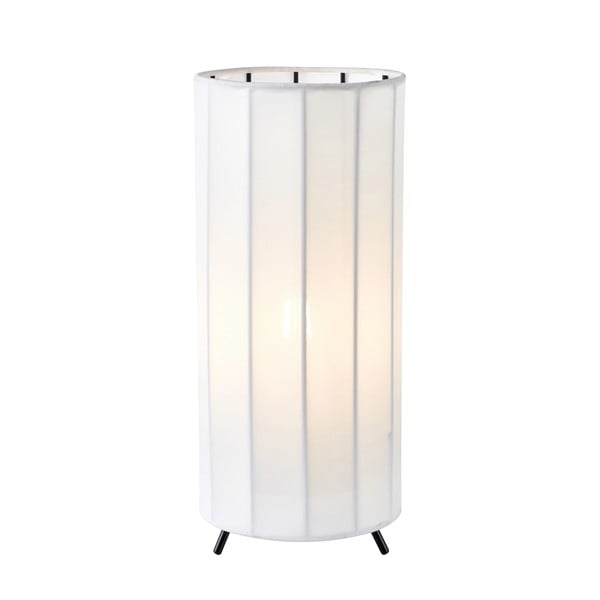 Czarno-biała lampa stołowa z tekstylnym kloszem (wysokość 31,5 cm) Hikari – Markslöjd