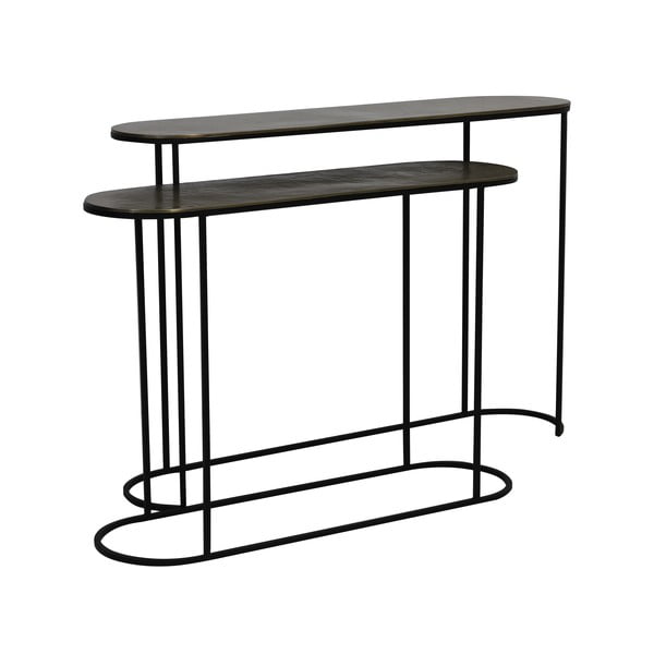 Metalowe konsole w kolorze brązu zestaw 2 szt. 28x118 cm Bocov – Light & Living-image-1