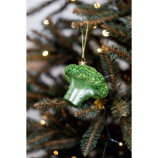 Szklana bombka choinkowa Broccoli – Sass & Belle-image-1