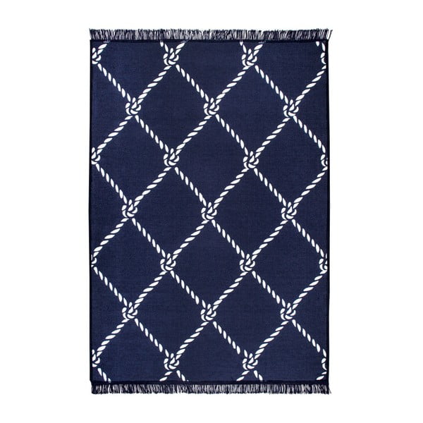 Niebiesko-biały dywan dwustronny Cihan Bilisim Tekstil Rope, 140x215 cm