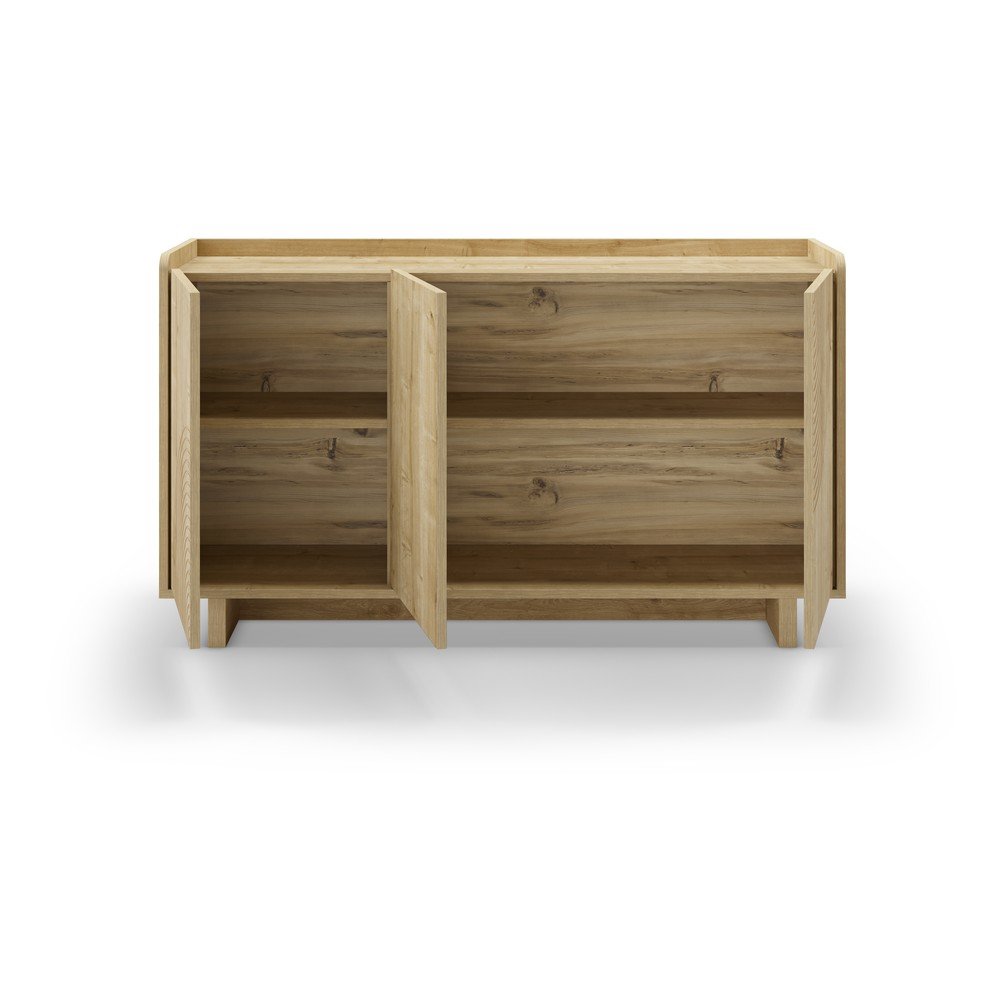 Komoda w dekorze dębu w naturalnym kolorze 140x80x40 cm Daira – Marckeric (zdjęcie 7)