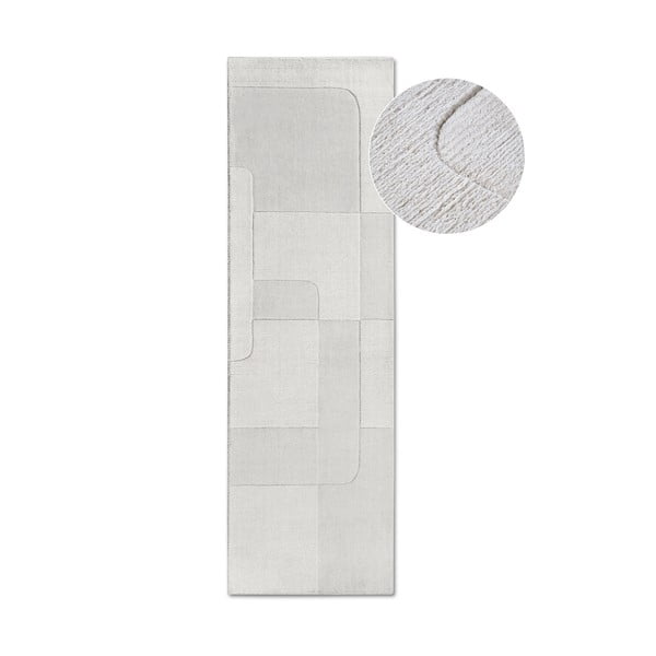 Kremowy wełniany chodnik tkany ręcznie 80x250 cm Charlotte – Villeroy&Boch