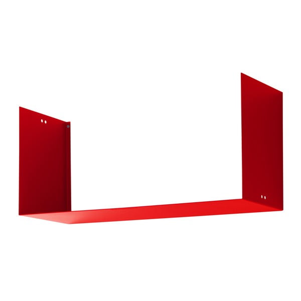 Czerwona metalowa półka ścienna Mi piace molto Geometric XL
