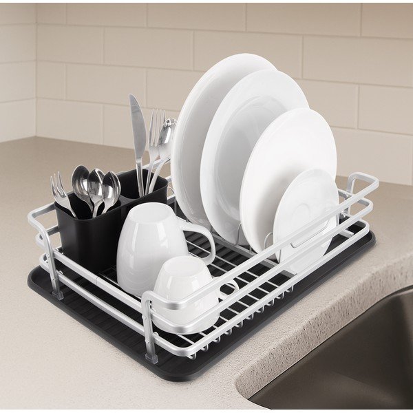 Czarno-biały metalowy ociekacz 43x32 cm Deluxe – Orion-image-1