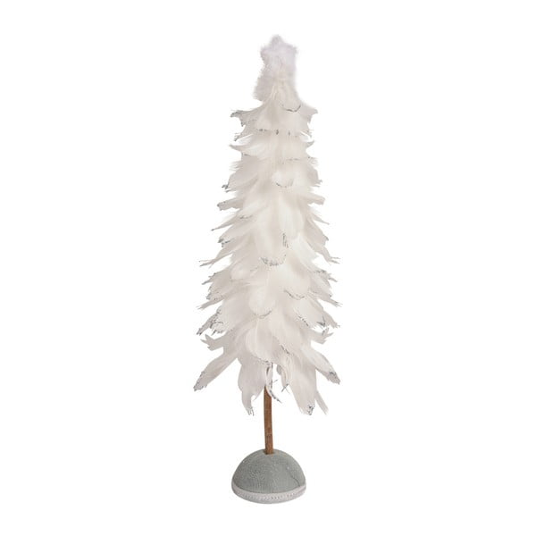 Biała choinka z piór Côté Table White Christmas, 47 cm