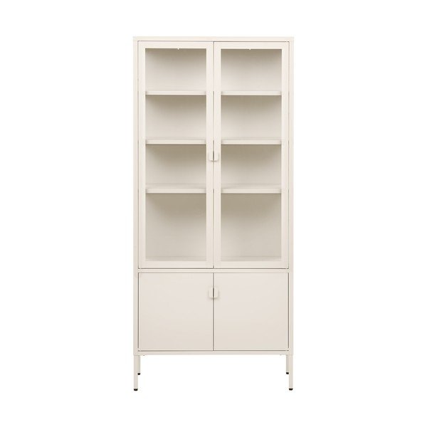 Kremowa stalowa witryna 80x180x35 cm Brisbane – House Nordic-image-4