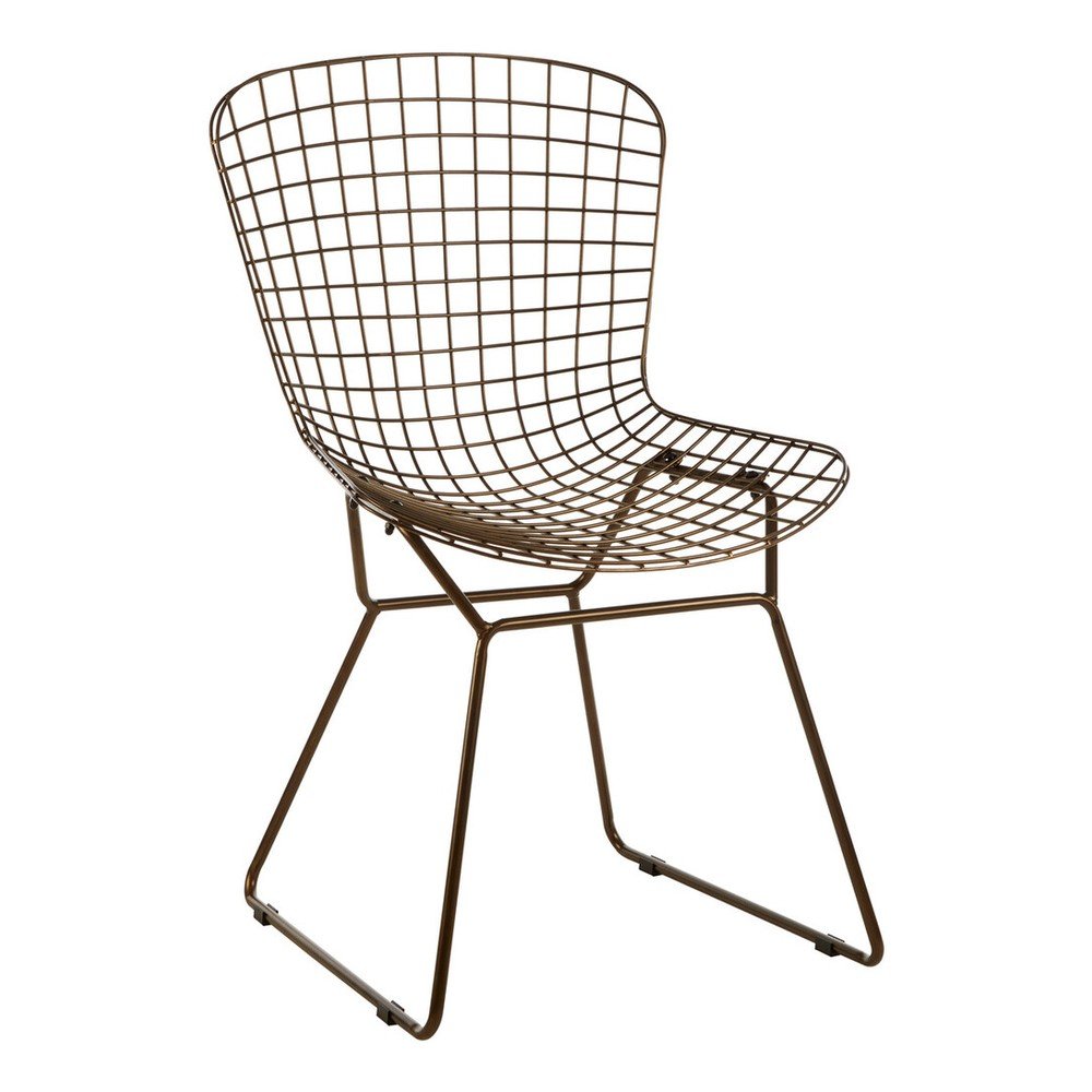 Metalowe krzesło w kolorze brązu District – Premier Housewares