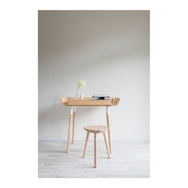 Naturalny stołek z litego drewna EMKO Naïve-image-3