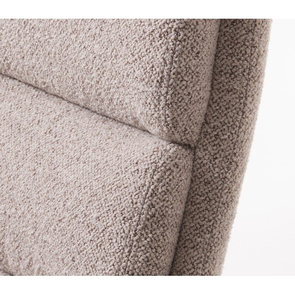 Jasnoszary fotel z podnóżkiem z materiału bouclé wypoczynkowy Sifton – Unique Furniture-image-4