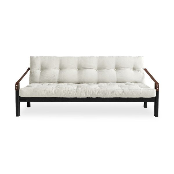 Sofa rozkładana z jasnobeżowym obiciem Karup Design Poetry Black/Natural