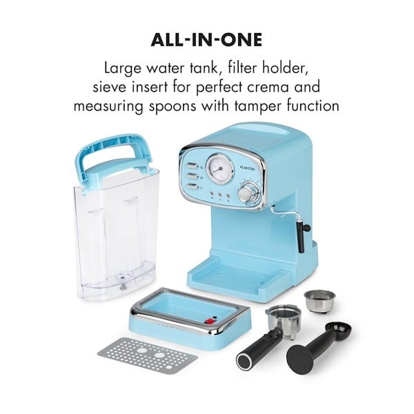Niebieski ekspres do kawy Klarstein Espressionata Gusto-image-3