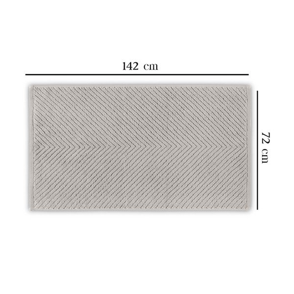 Jasnoszary bawełniany ręcznik kąpielowy 142x76 cm Chevron – Foutastic-image-1