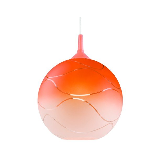 Pomarańczowa okrągła lampa wisząca LAMKUR Waves-image-1