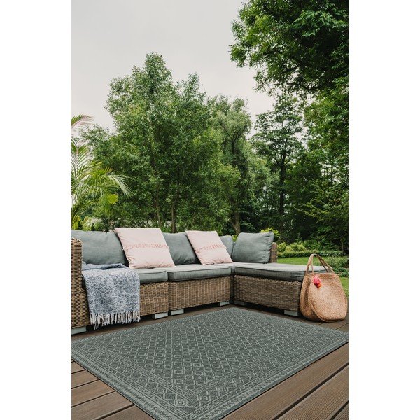Zielony dywan odpowiedni na zewnątrz 230x160 cm Terrazzo – Floorita-image-1