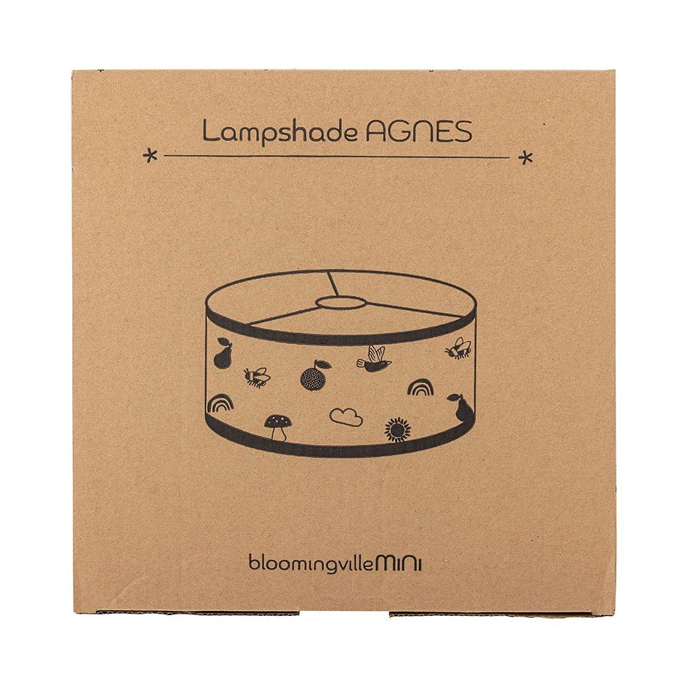 Biało-brązowy klosz do lampy dziecięcej z tekstylnym kloszem ø 34 cm Agnes – Bloomingville Mini (zdjęcie 4)
