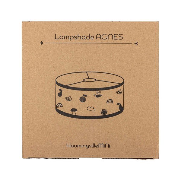 Biały/brązowy klosz do lampy dziecięcej z tekstylnym kloszem ø 34 cm Agnes – Bloomingville Mini-image-3