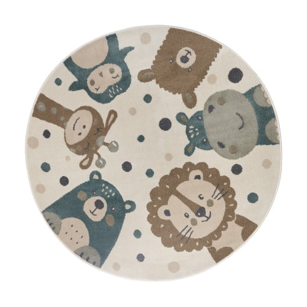 Beżowy dywan dziecięcy ø 100 cm Animal Party – Hanse Home