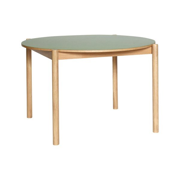 Okrągły stół z litego drewna dębowego ø 115 cm Oblique – Hübsch