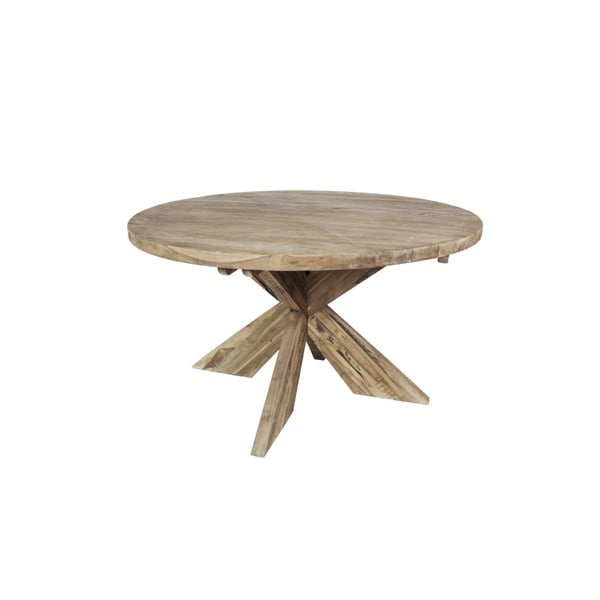 Stół do jadalni z drewna tekowego HSM Collection Tafel, ⌀ 130 cm