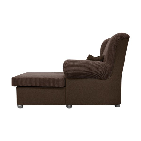 Ciemnobrązowy sztruksowy szezlong Lord – Ropez-image-3