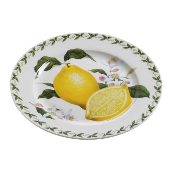 Talerz z porcelany kostnej Maxwell & Williams Orchard Fruits Lemon, ⌀ 20 cm