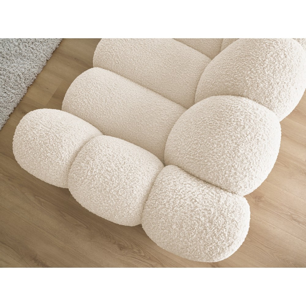 Beżowa sofa z materiału bouclé 232 cm Hippolyte – Bobochic Paris (zdjęcie 4)