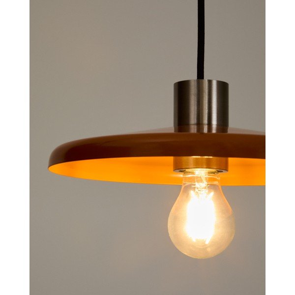 Pomarańczowa lampa wisząca z metalowym kloszem Nuvira – Kave Home-image-1