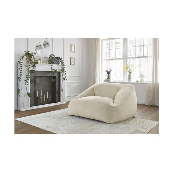 Kremowy worek do siedzenia z imitacji futra Lilibet – Bobochic Paris-image-1