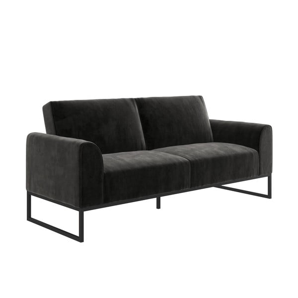 Czarna sofa rozkładana 217 cm Adley – CosmoLiving by Cosmopolitan-image-2