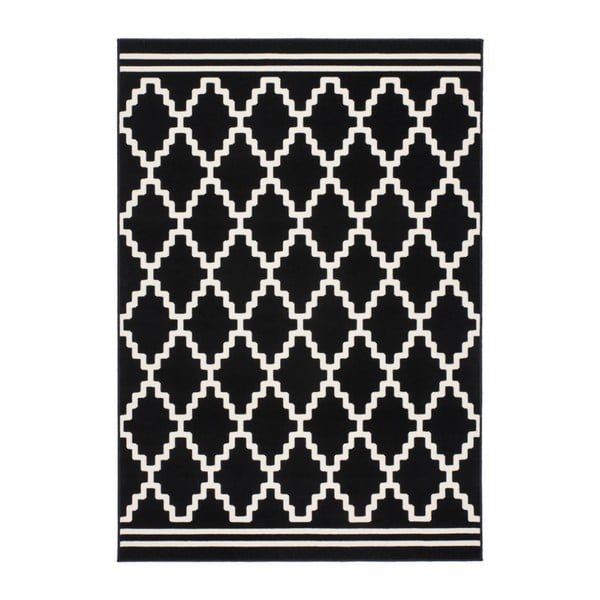 Czarno-biały dywan Kayoom Sentosa Lommel, 80x150 cm