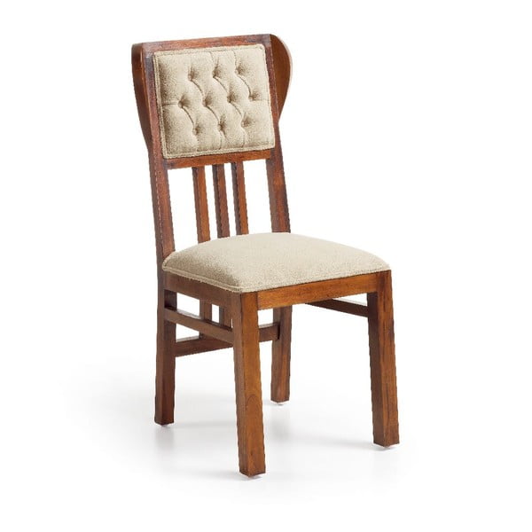 Krzesło z drewna mahoniowego Moycor Flamingo Wingback