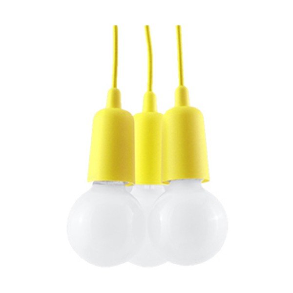 Żółta lampa wisząca ø 15 cm Rene – Sollux-image-2