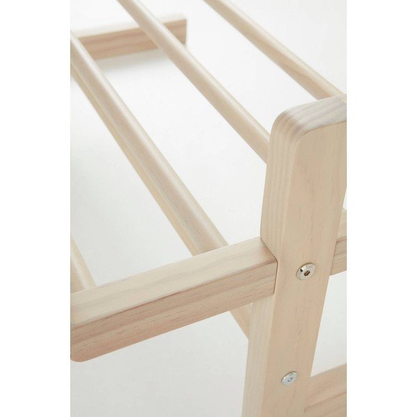 Wieszak ścienny z litego drewna sosnowego w jasnym naturalnym kolorze z półką 70 cm Eddison – Jotex-image-4