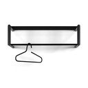 Czarny metalowy wieszak ścienny z półką 80 cm Smooth – Spinder Design