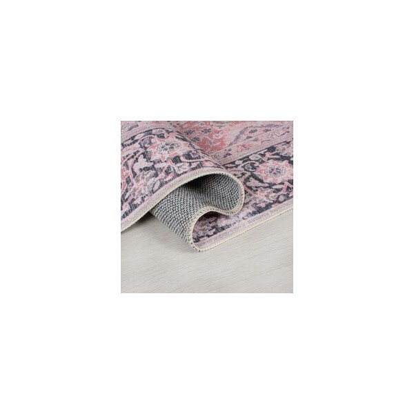 Różowy okrągły dywan odpowiedni do prania ø 180 cm Somerton – Flair Rugs-image-3