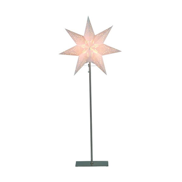 Kremowa gwiazda świecąca ze stojakiem Best Season Sensy Mini, 83 cm