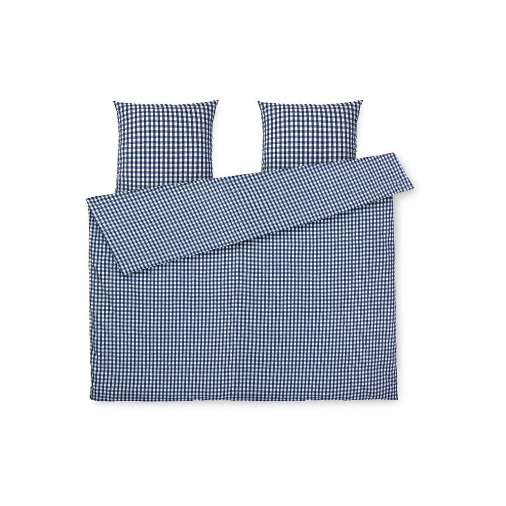 Biało-ciemnoniebieska pościel dwuosobowa z kory 200x220 cm Bæk&Bølge – JUNA