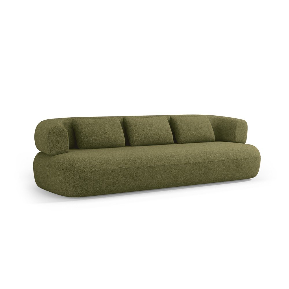 Zielona sofa z materiału bouclé 226 cm Jenny – Micadoni
