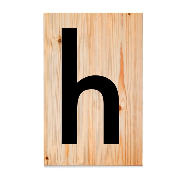 Drewniana tabliczka Letters H