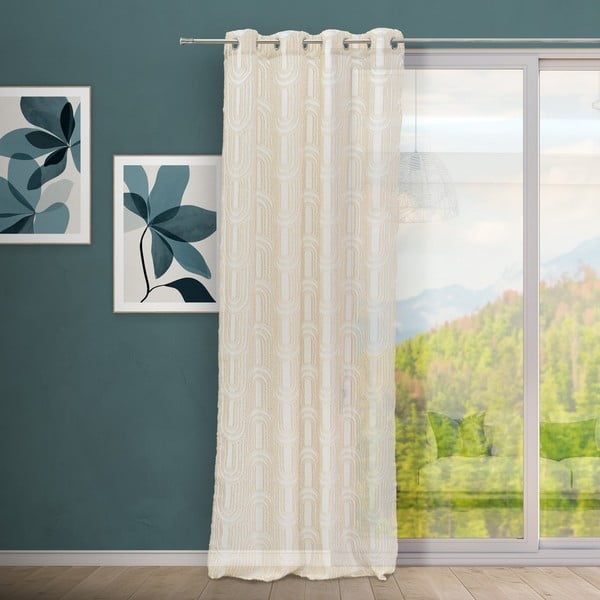 Beżowa firanka 140x260 cm Relief Arch – Casa Selección-image-1