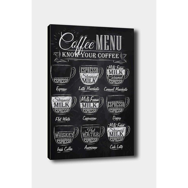 Obraz 50x70 cm Coffee Menu – Wallity-image-2