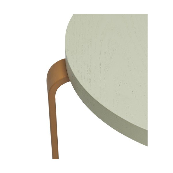 Pomarańczowo-zielony stołek z drewna jesionowego Smile - Hübsch-image-2